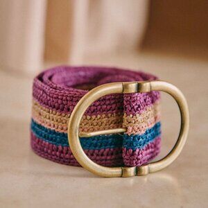 Sezane Fetiche Raffia belt